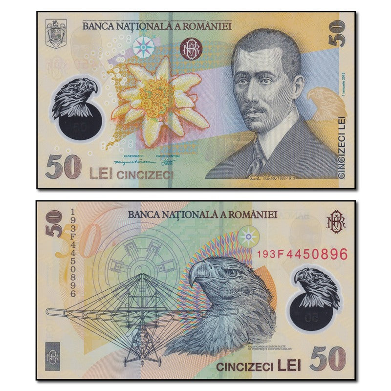 Romania 2019 50 Lei Polymer P.120 CFU