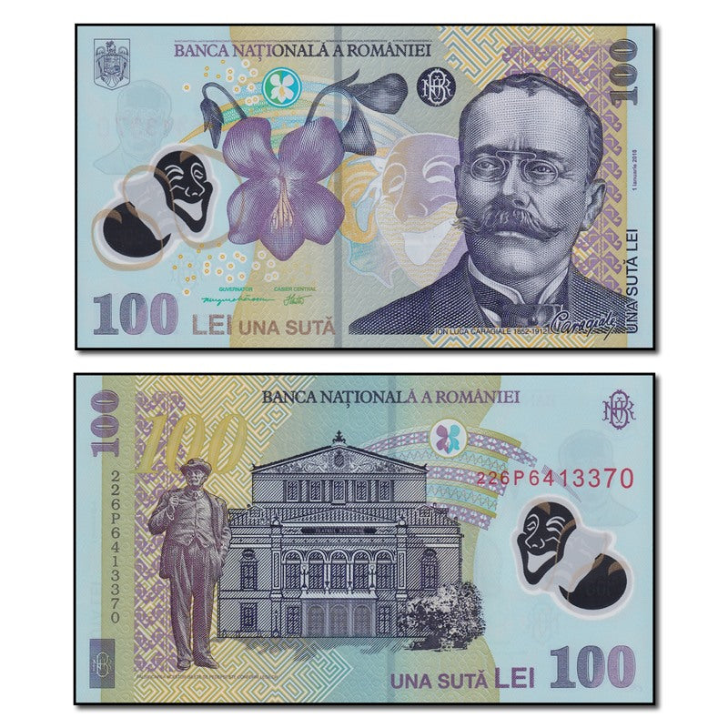 Romania 2022 100 Lei Polymer P.121 CFU