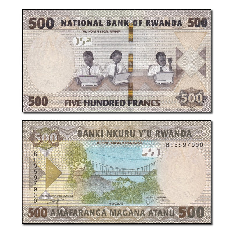 Rwanda 2019 500 Francs P.42 CFU