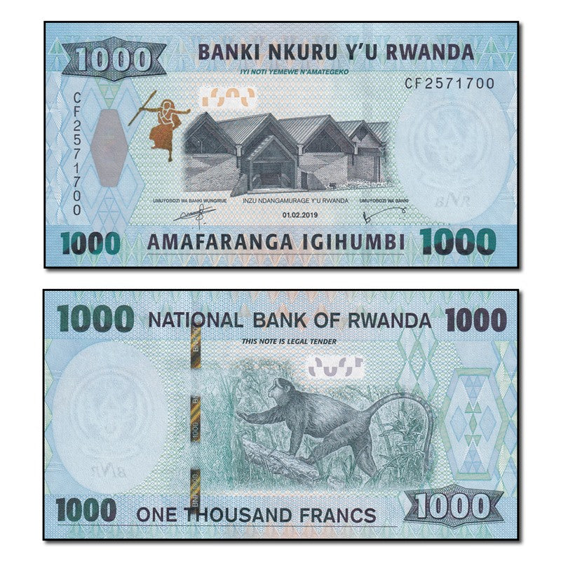 Rwanda 2019 1000 Francs P.39 CFU