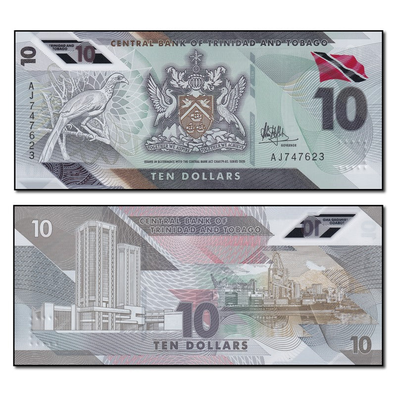 Trinidad & Tobago 2020 10 Dollars P.62 CFU