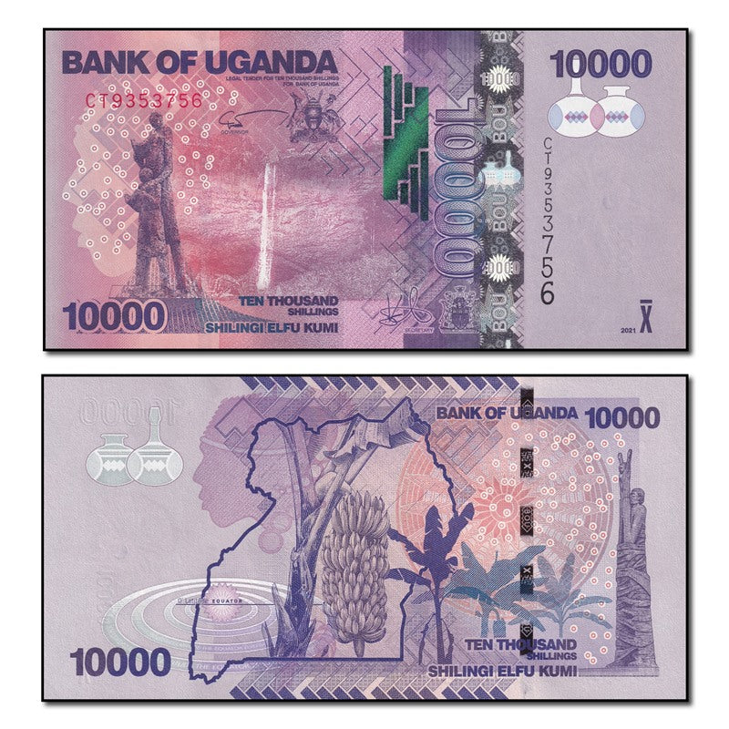 Uganda 2021 10,000 Shillings P.52 CFU