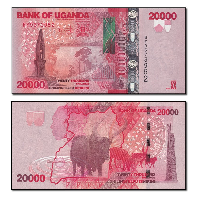 Uganda 2022 20,000 Shillings P.53 CFU