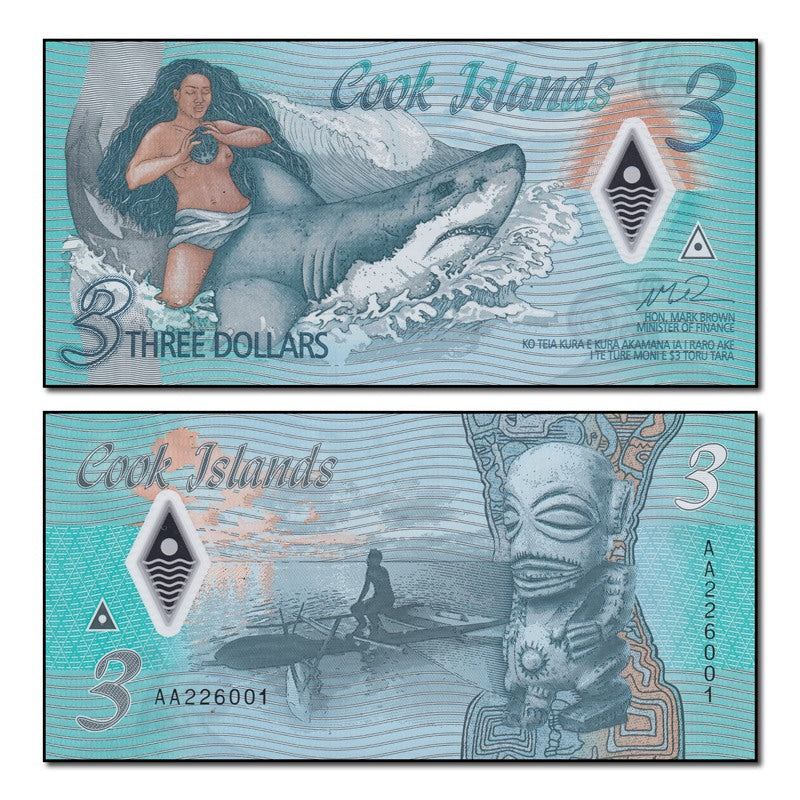 Cook Islands 2021 3 Dollars P.11 CFU