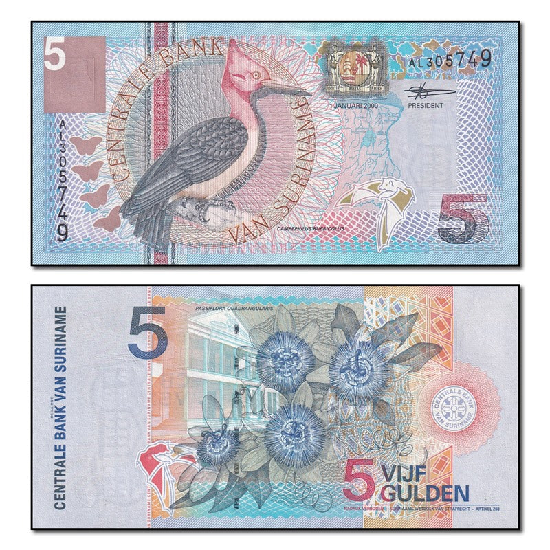 Suriname 2000 5 Gulden P.146 CFU #2714