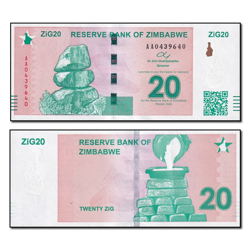 Zimbabwe 2024 20 ZiG P.111 CFU