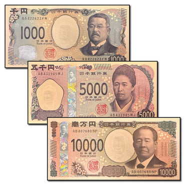 Japan (2024) 1000, 5000 & 10,000 Yen P.107-109 CFU