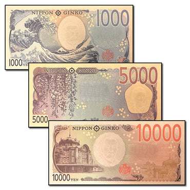 Japan (2024) 1000, 5000 & 10,000 Yen P.107-109 CFU