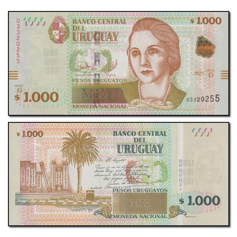 Uruguay 2021 1000 Pesos P.98c CFU