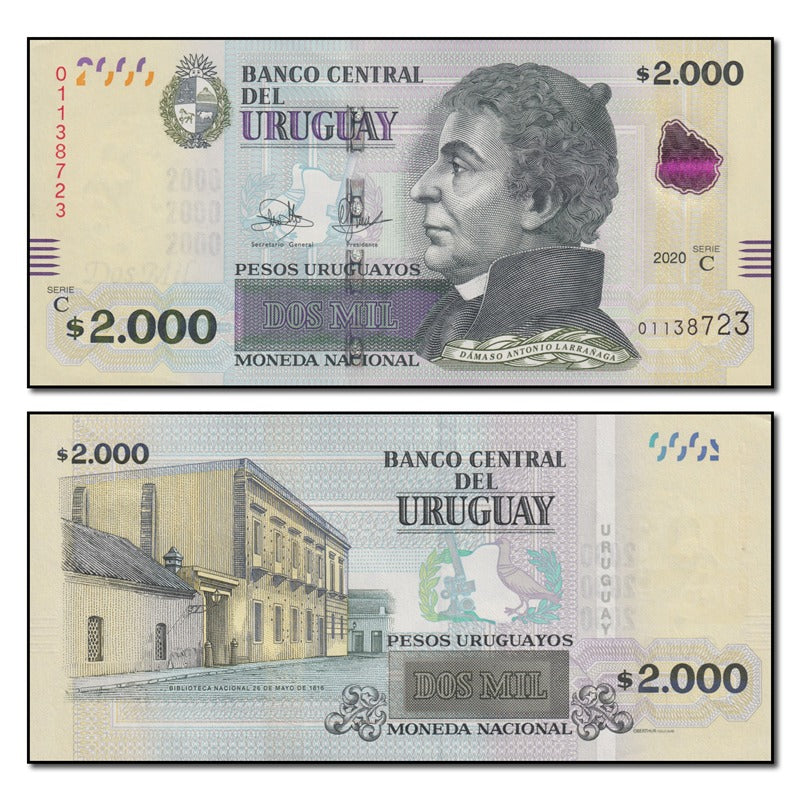 Uruguay 2020 2000 Pesos P.99b CFU