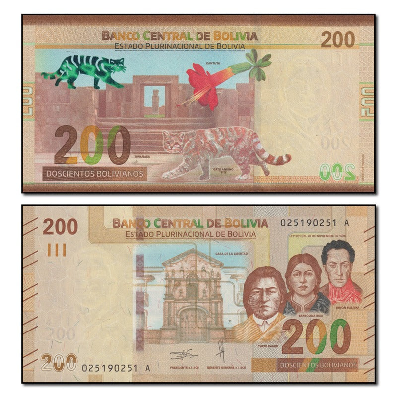Bolivia (2018) 200 Bolivianos P.252 CFU