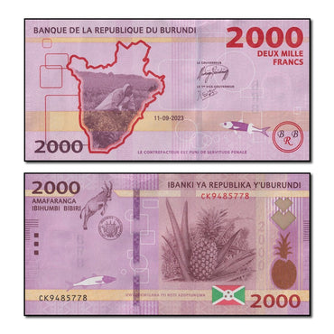 Burundi 2023 2000 Francs P.52 CFU
