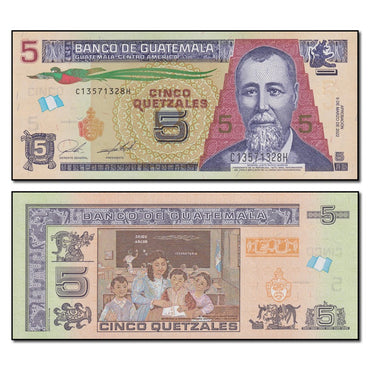 Guatemala 2022 5 Quetzal P.122a CFU