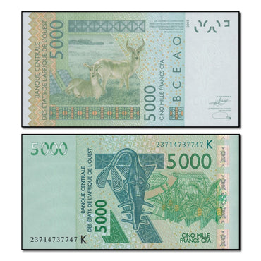 West African States 2023 5000 Francs P.717k CFU