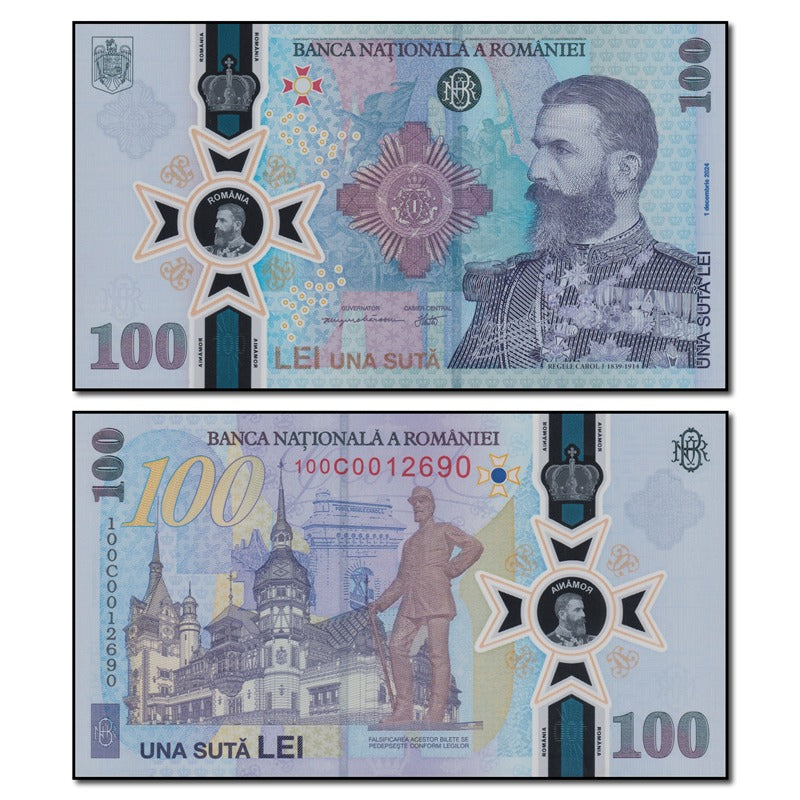 Romania 2024 100 Lei Polymer P.127 CFU