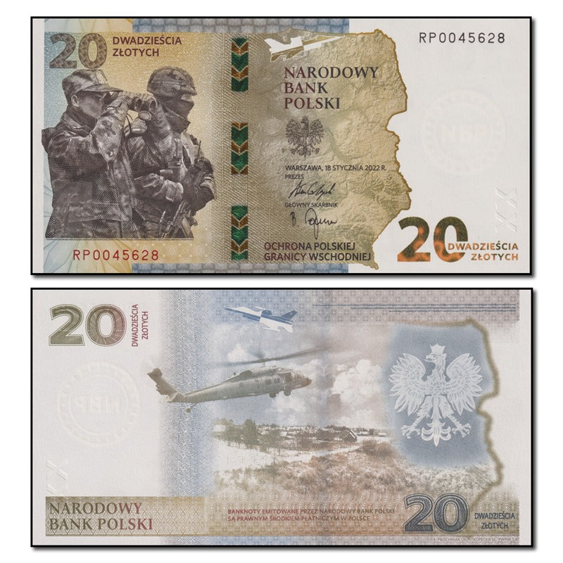Poland 2022 20 Zlotych Inc. folder P.196 CFU