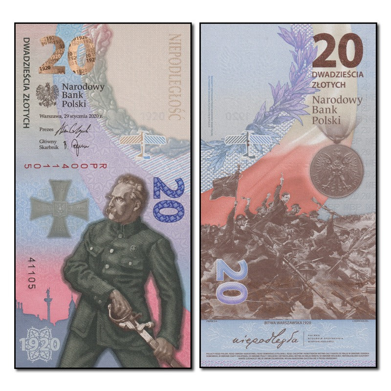 Poland 2020 20 Zlotych Inc. folder P.194 CFU