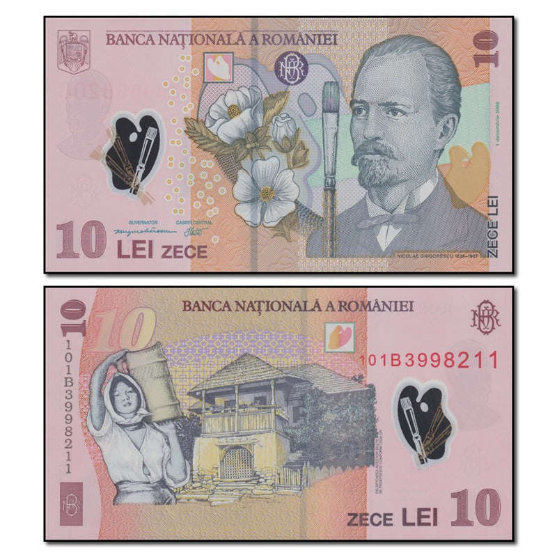 Romania 2005-2024 10 Lei Polymer P.119 CFU