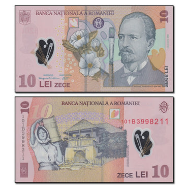 Romania 2005-2024 10 Lei Polymer P.119 CFU