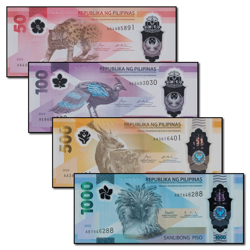 Philippines 2024-2025 50-1000 Piso Set of 4 CFU