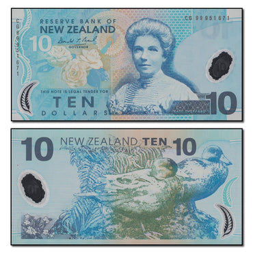 New Zealand 1999 10 Dollars P.186a CFU