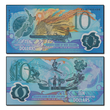 New Zealand 2000 10 Dollars Millennium P.190 CFU