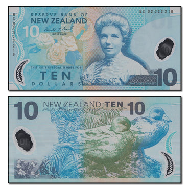 New Zealand 2002 10 Dollars P.186a CFU