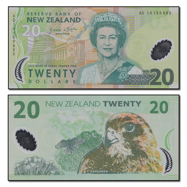 New Zealand 2014 20 Dollars P.187c CFU