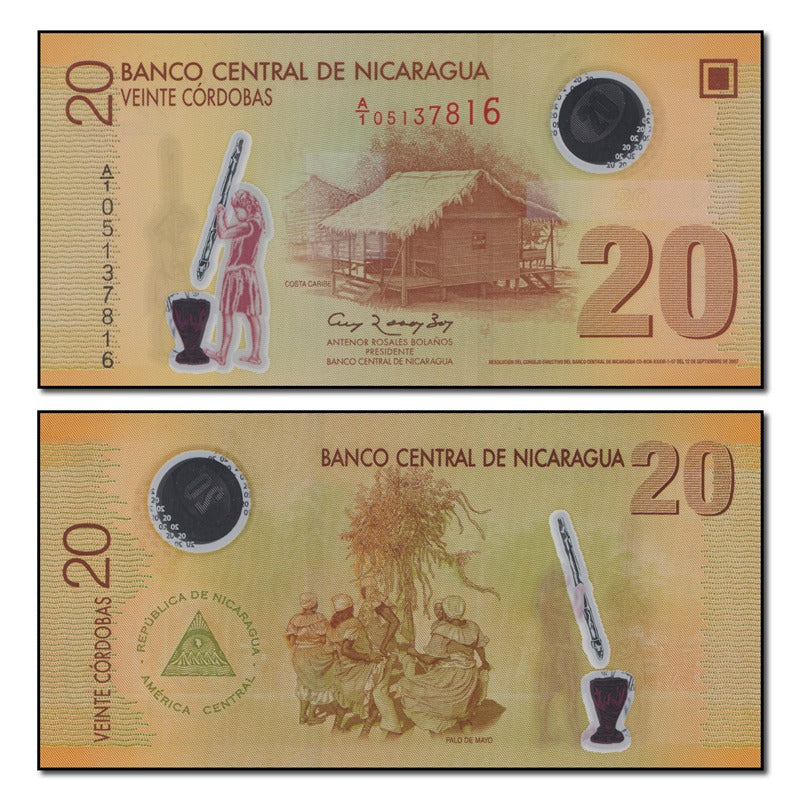 Nicaragua 2007 20 Cordobas P.202 CFU
