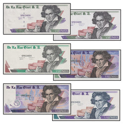 De La Rue Giori Specimen Test Note Beethoven Varinota CFU