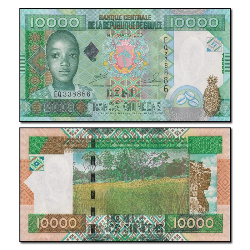 Guinea 2008 10,000 Francs P.42b