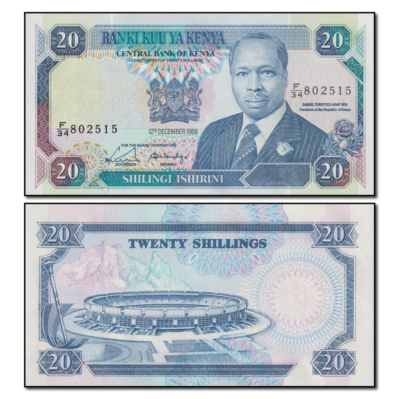 Kenya 1988 20 Shillings P.25a CFU
