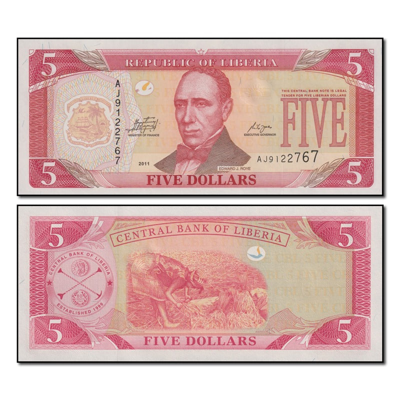 Liberia 2011 5 Dollars P.26g CFU