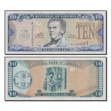Liberia 2011 10 Dollars P.27g CFU