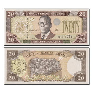 Liberia 2006 20 Dollars P.28c CFU