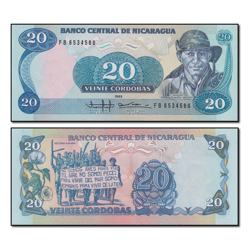 Nicaragua 1985 20 Cordobas P.152 CFU