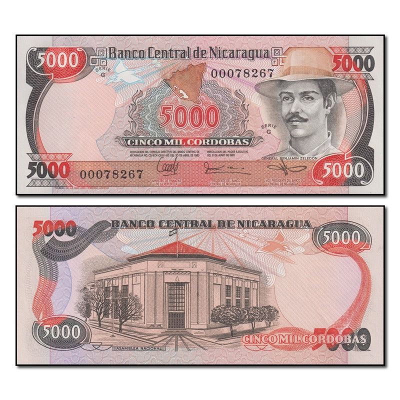 Nicaragua 1985 5000 Cordobas P.146