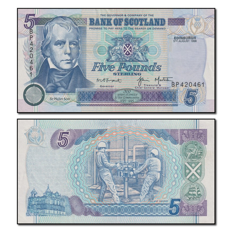 Scotland 1998 5 Pounds P.119c CFU