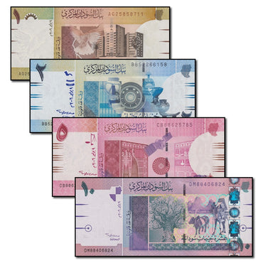 Sudan 2006 1, 2, 5 & 10 Pounds Set of 4 CFU