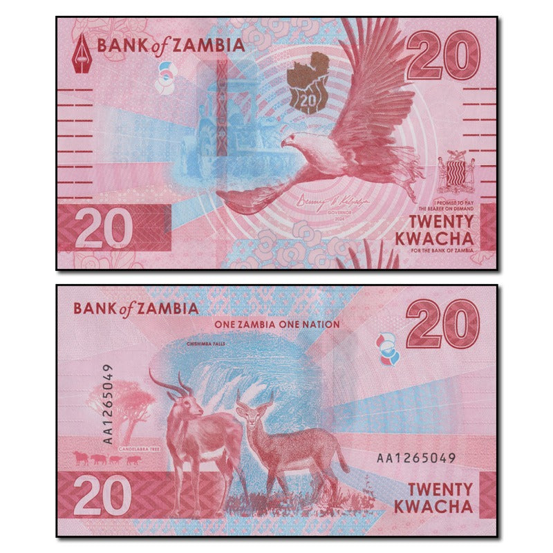 Zambia 2024 20 Kwacha P.63 CFU