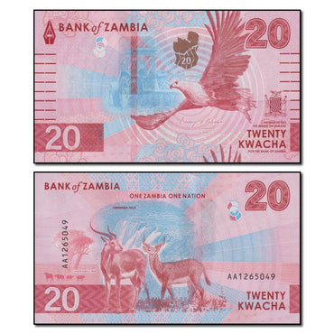Zambia 2024 20 Kwacha P.63 CFU