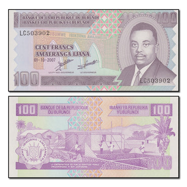 Burundi 2007 100 Francs P.37f CFU