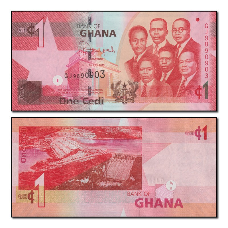Ghana 2015 1 Cedi P.37f CFU