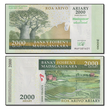 Madagascar 2007 2000 Ariary P.93 CFU