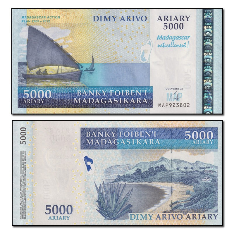 Madagascar (2008) 5000 Ariary P.94 CFU