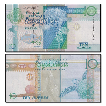 Seychelles (1998-2008) 10 Rupees P.36b CFU