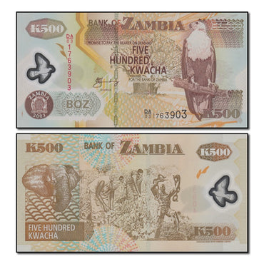 Zambia 2003-2011 500 Kwacha P.43 CFU