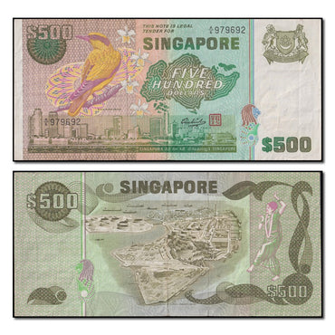 Singapore 1977 500 Dollars P.15 VF