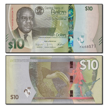 Belize 2025 10 Dollars P.75 CFU