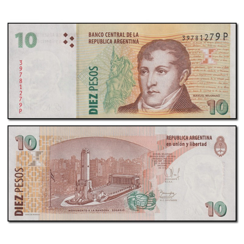 Argentina (2012) 10 Pesos P.354b CFU